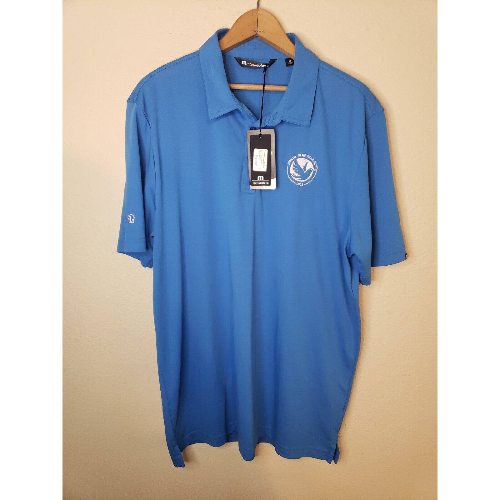Travis Mathew 2022 Special Olympics Airlift Mens Xl Polo Shirt Golf Embroidered